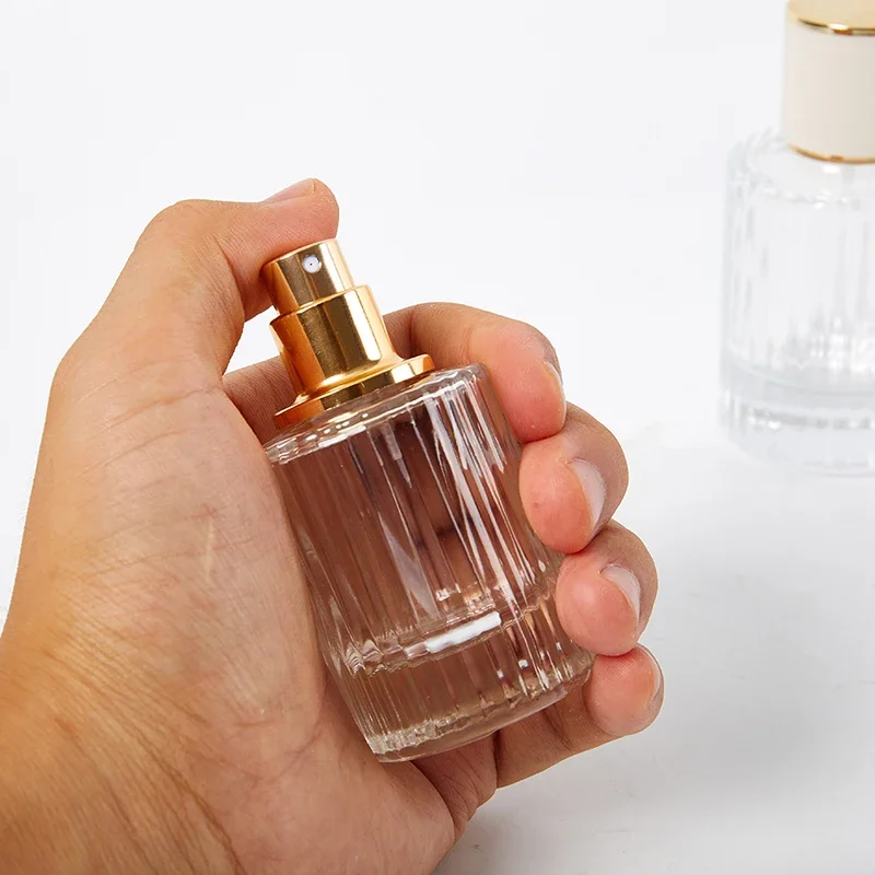 30ML 50ML Luxury Perfume Glass Spray Bottle Portable Clear Cosmetics Alcohol Atomizer High Capacity Empty Bottles Refillable 3