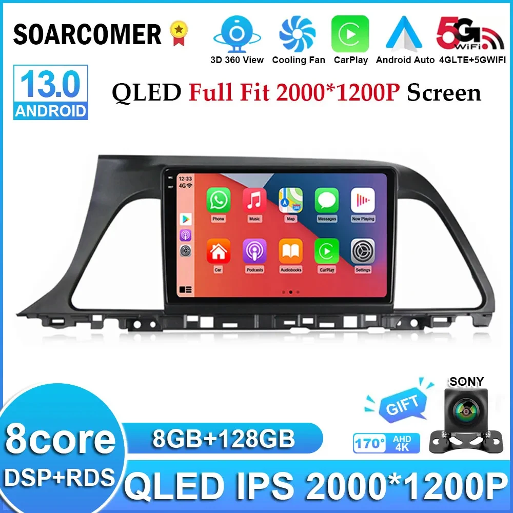 

7862 Android 13 All In One Car Intelligent System For Hyundai Sonata 7 LF 2014 - 2017 Carplay GPS Navigation 4G WIFI DSP RDS DVD