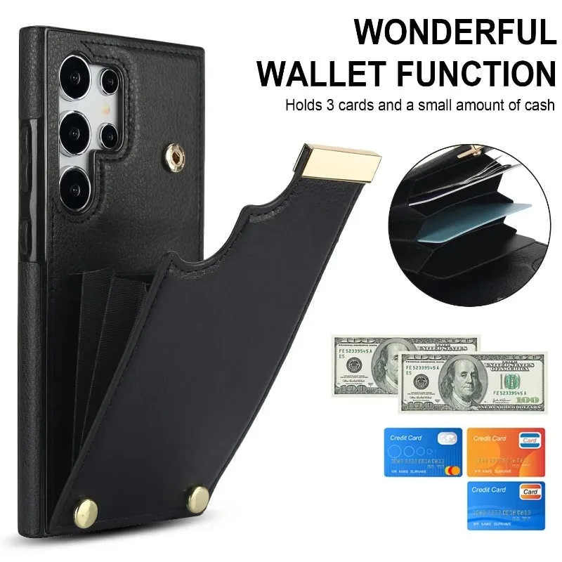 Elegant Leather Phone Case with Card Slot and Wallet Cover