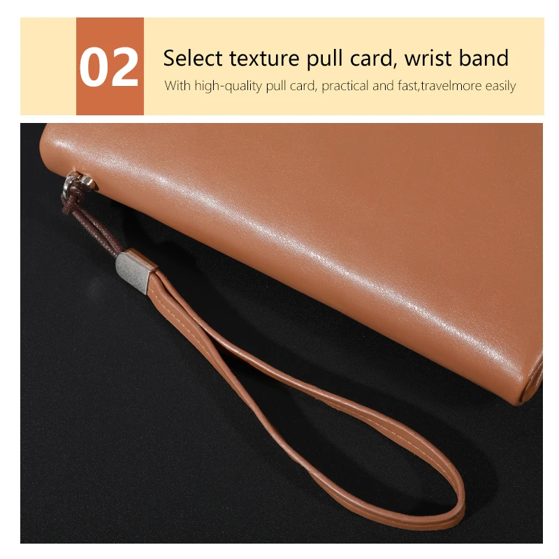 Business Wallet Retro große Kapazität Herren vielseitige doppelt faltbare Handtasche, elegant und unverzicht bar für den täglichen Geschäfts verkehr – Detail 3