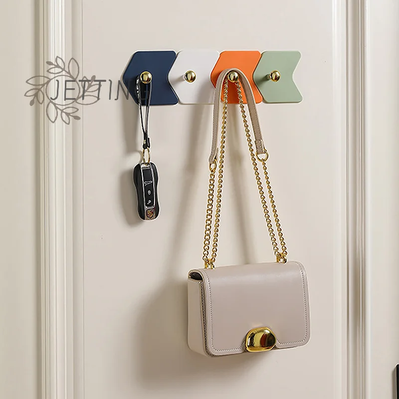 

Arrow Shap Key Bag Holder Practical Strong Load-Bearing Traceless Door Hook Wall Mounted Punch Free Wall Hook