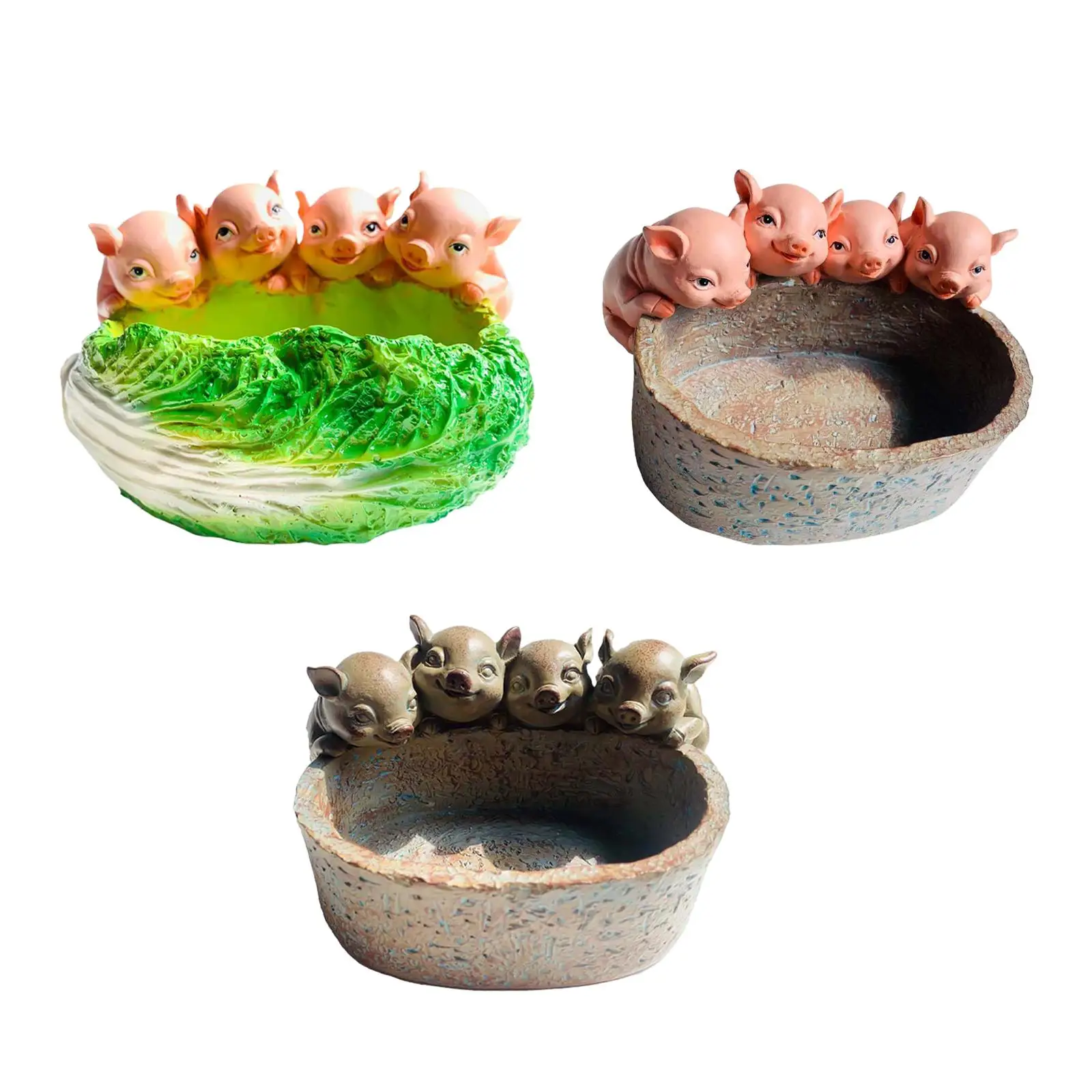 

Cute Planter Pig Pot Resin Sculpture Plant Flower Pots Outdoor Indoor Planters for Home Animal Bonsai Holder Garden Office