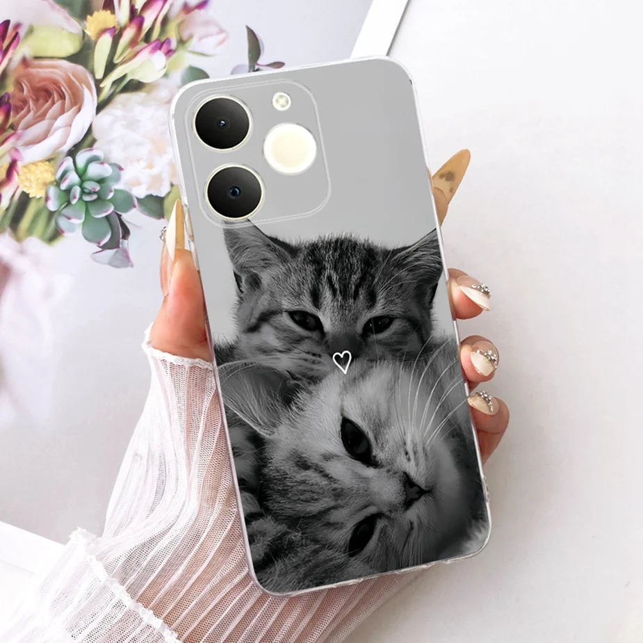 Luxury Lotus Painted Soft Silicone Case - Elegant Protective Cover