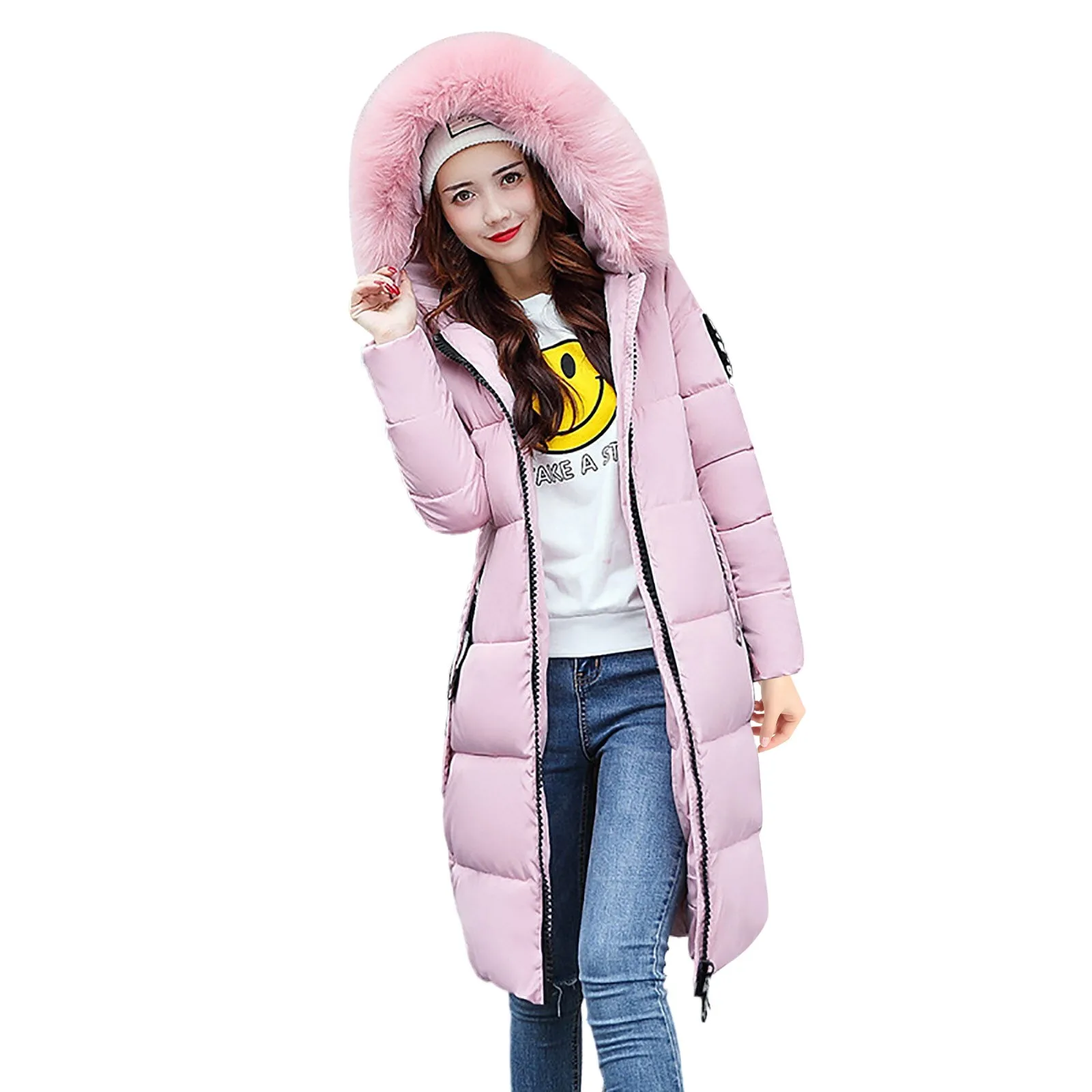 

Women Fashion Solid Casual Thicker Winter Slim Down Jacket Coat Overcoat Womens Lined Coats
