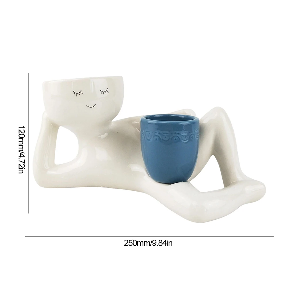WAYUTO Alien-Blumentopf Mit Drainageloch – Lustiges Gesichtsdesign Für Kakteen & Sukkulenten
