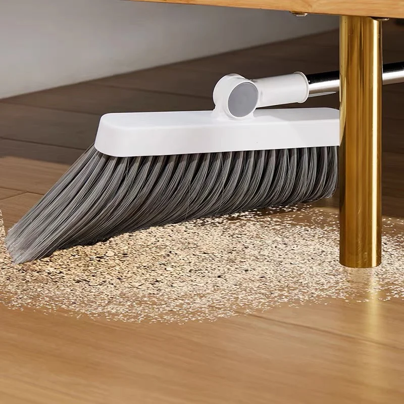 Foldable Dustpan Broom Set with PET Bristles for Kitchen Floor Cleaning
