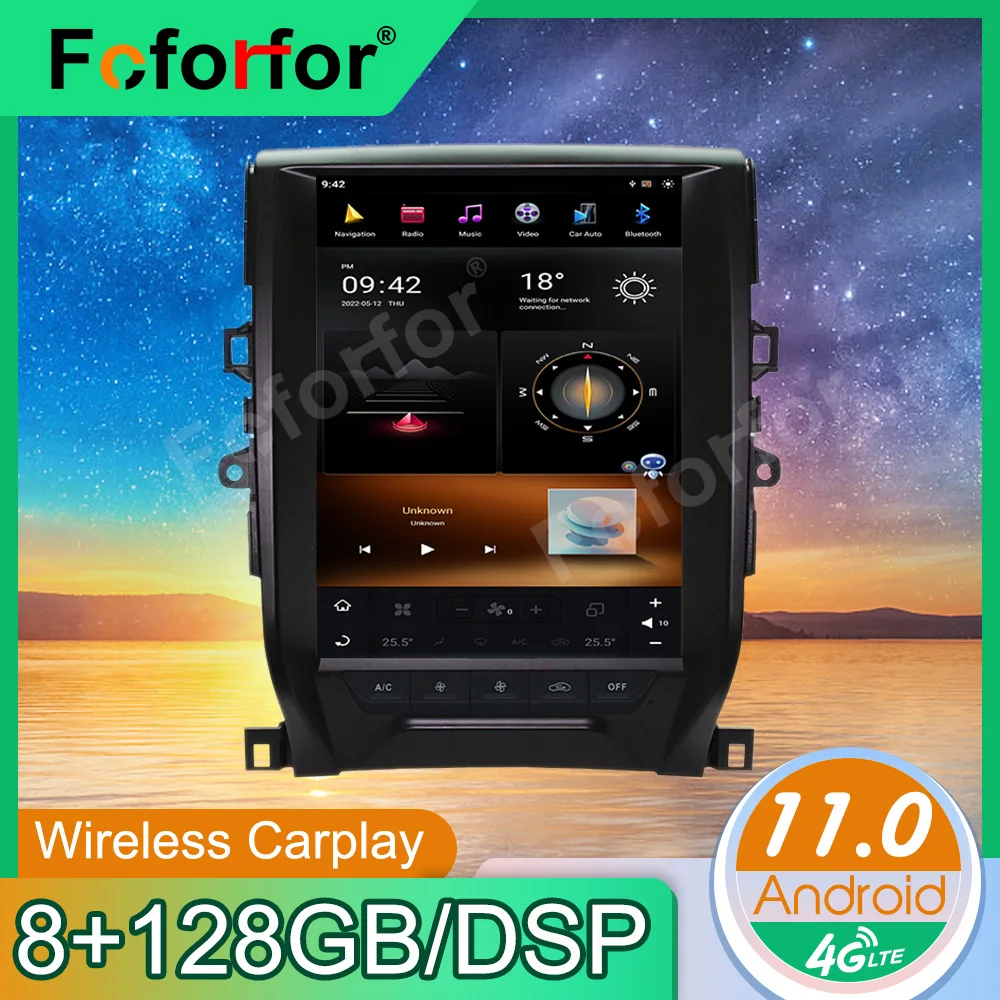 

8+128G Android11.0 For Toyota Reiz 2010-2013 Tesla Style Screen Player GPS Navigation Car Auto Stereo Radio Multimedia Headunit