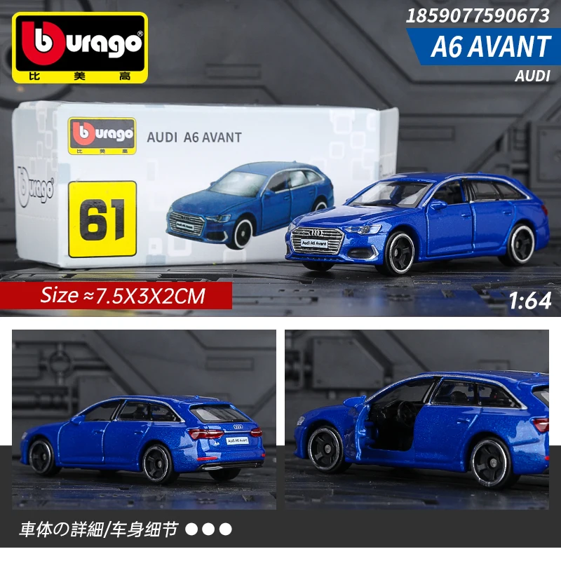 

Bburago 1/64 AUDI A6 AVANT Alloy Car Model Enthusiasts Collection Toys Simulated Diecast Vehicle Replica For Boys Birthday Gifts