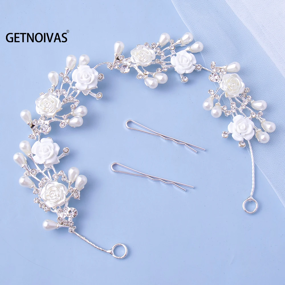 

Свадебная повязка на голову, украшения для волос, обруч для волос в цветочном стиле, заколки для волос, повязка для волос из сплава на День святого Валентина, Рождество, подарок SL