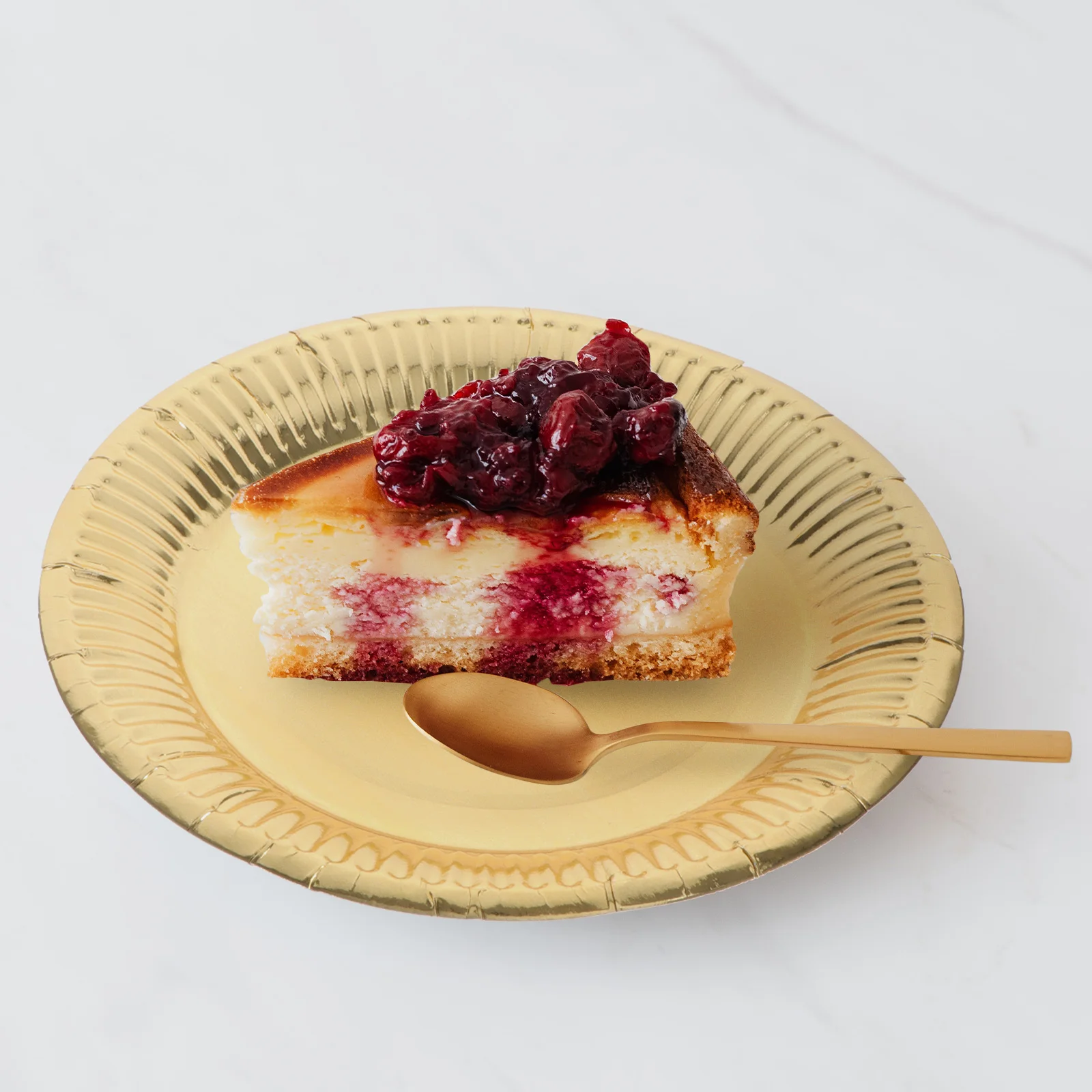 Party Paper Plate Disposable Dishondos Plates Tableware Plastic Trays Fruit Pastry Round Wedding Birthday Dinnerware 20 Pcs