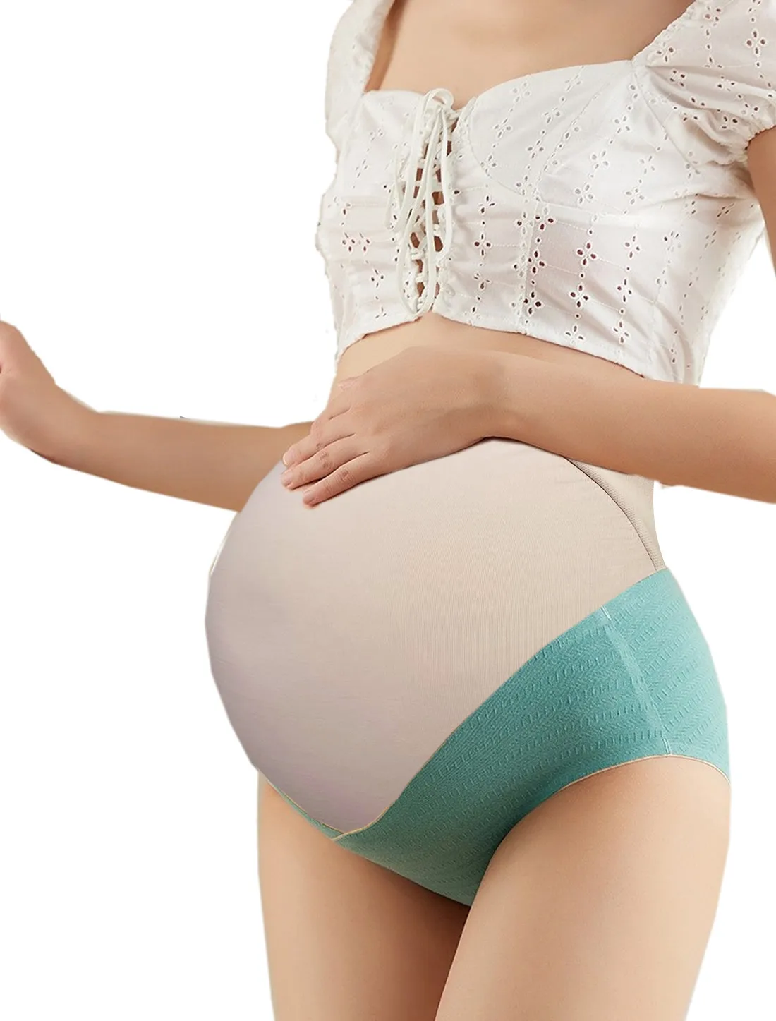 BIMEI Fake Pregnancy Belly Sponge Belly Film Props Tv Series Props Spoof Costume Cosplay Lightweight Glossy(Beige, S 2u20115 Months