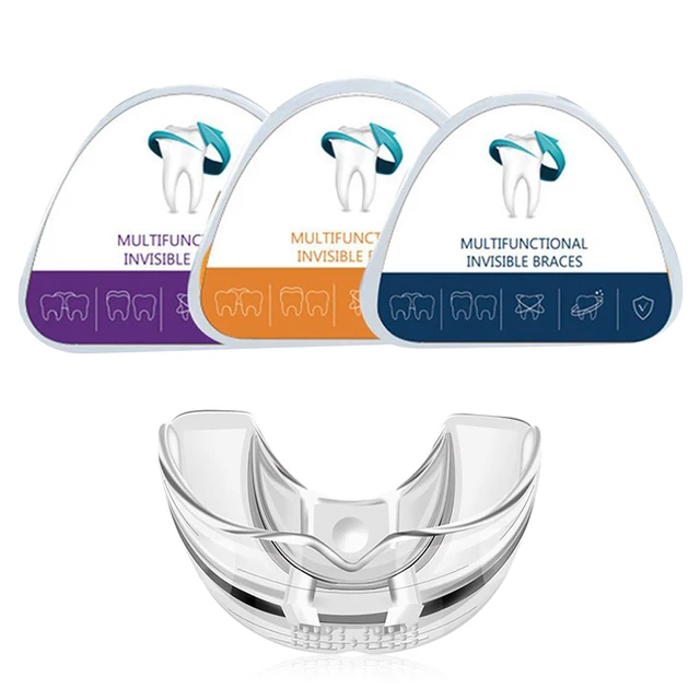 3Pcs Anti Snoring Bruxism Mouth Guard 3 Stages Dental Orthodontic Braces Teeth Retainer Sleeping