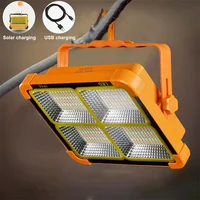 Lampe de Camping portative solaire avec support, lampe rechargeable par batterie, projecteurs LED sans fil pour le travail, panne de courant d'urgence 3