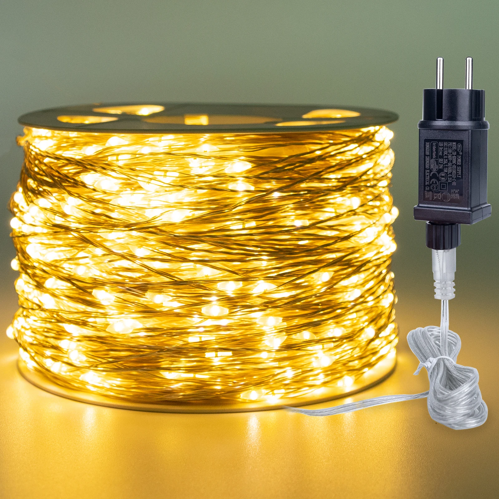 103050100120MSilverWireFairyLightsWaterproofOutdoorString