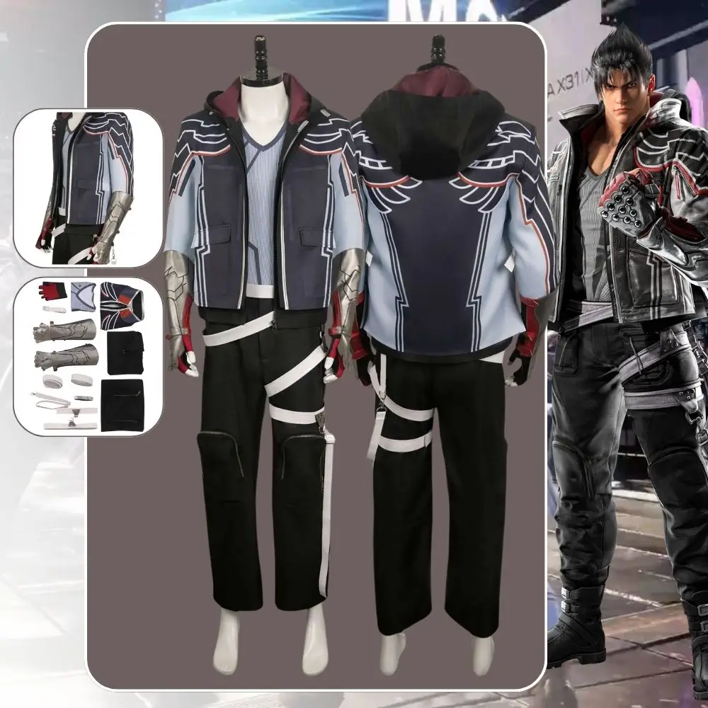 

Костюм Цзинь казума из аниме-игры Tekken8, костюмы, пальто и штаны, мужские костюмы для мальчиков, для взрослых, для Хэллоуина, карнавала, яркий костюм для ролевых игр