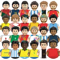 Kids Toys Football Stars Building Blocks Sport Player Bailey Messi Ronaldo Mini Action Figures Toys For Kids Christmas Gifts 1