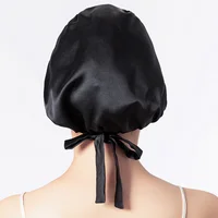 Birdtree 16MM 100%Natural Mulberry Silk Sleeping Cap 1 Layer Shower Nightcap Housework Cooking Haircare Bonnet Protector A34316M 2