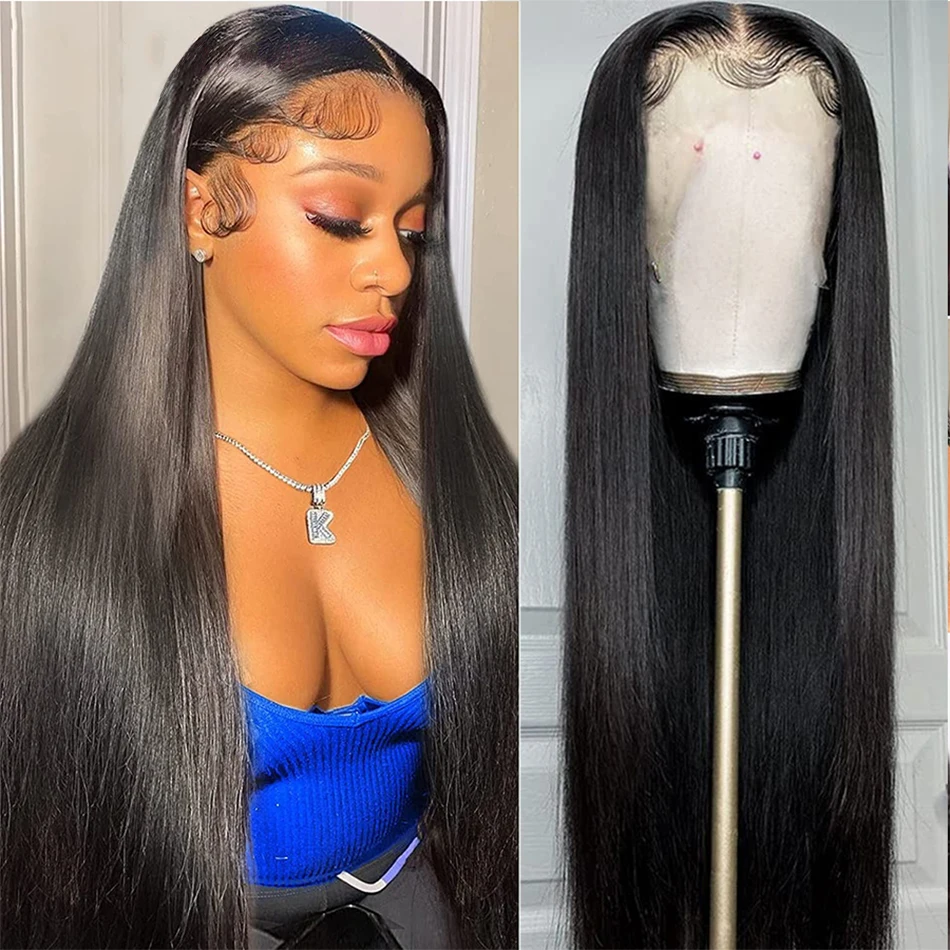 

12A Malaysian Straight Lace Front Human Hair Wigs 13x4 HD Lace Closure Wig with Baby Hair Bone Straight Long Lace Frontal Wigs