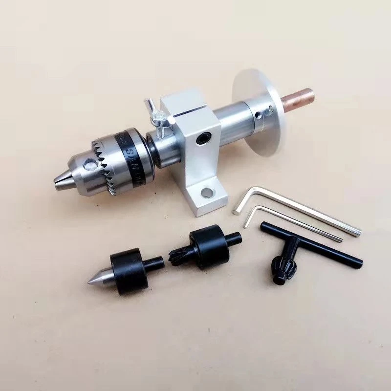 Lathe Spare Part Lathe Center Head Multifunction Drilling Tailstock Live Center Metal With Claw For Mini Lathe Machine Revolving DIY Accessorie 1 Set