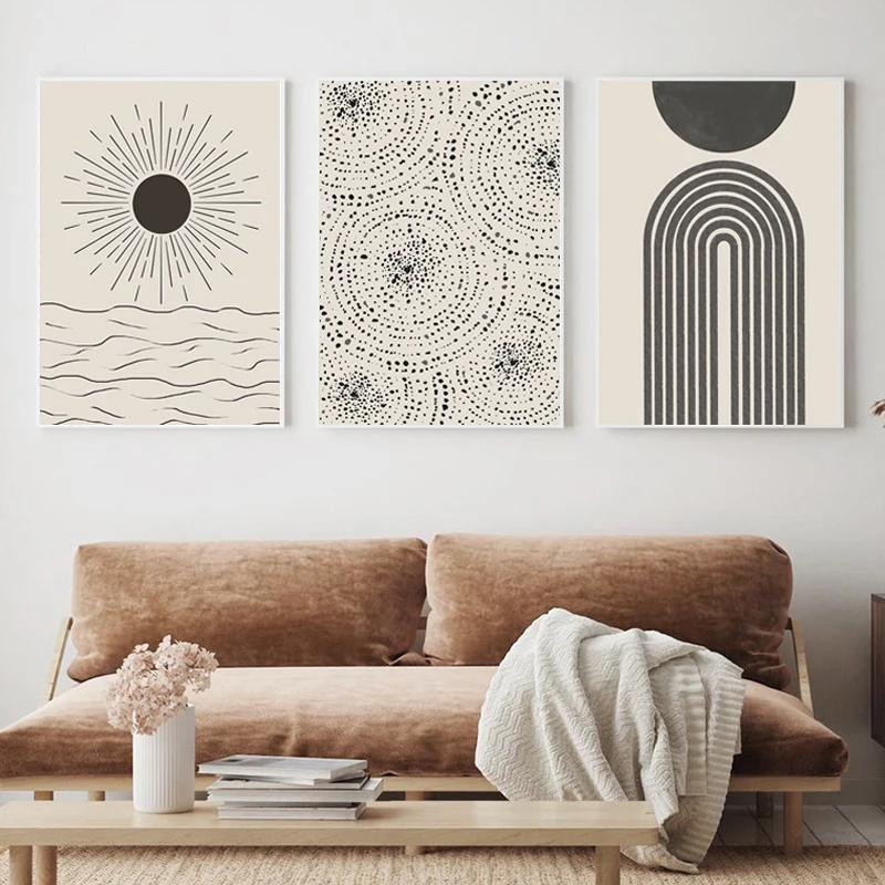 Minimalist Sun Circle Wall Art