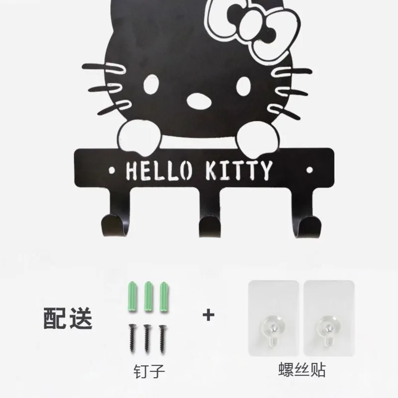 New Sanrio Hello Kitty Storage Ornaments Hooks Cartoon Creative Door Wall Decor Miscellaneous Items Key Bag Storage Hooks Cute storage hooks