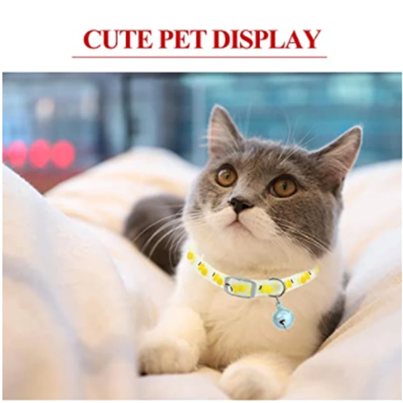 Pet Glowing Collars Fluorescent Silicone Collarwith Bells Glow at Night Dogs Cats Necklace Light Luminous Neck Ring Accessories