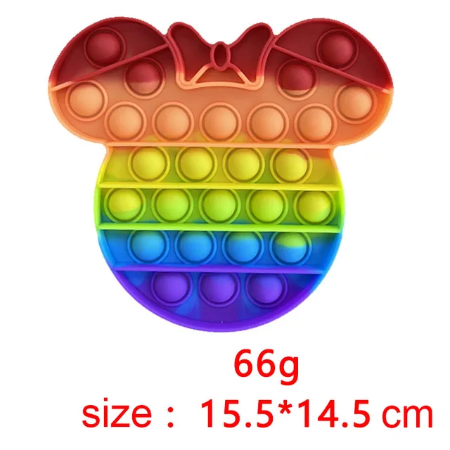 Pop Fidget Reliver Stress Toys Rainbow Push Bubble Antistress Squeeze Adult Children Sensory Toy To Relieve Autism Kids Games 2