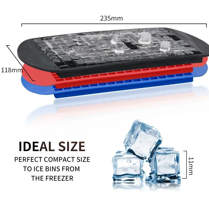 160 Grid Silicone Mini Ice Cube Tray Mold 1X1cm Fruit Cube Small Square Maker Kitchen Accessories
