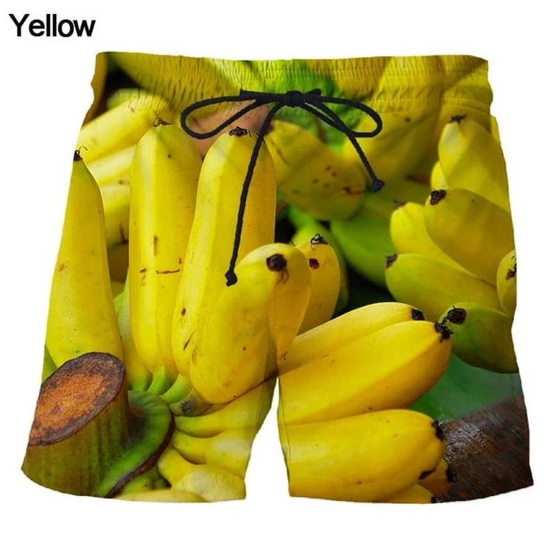 Holiday Hawaiian Men Beach Shorts 3D Print Fruit Watermelon Graphic Sport Shorts New Design Short Pants Personality Clothes 6