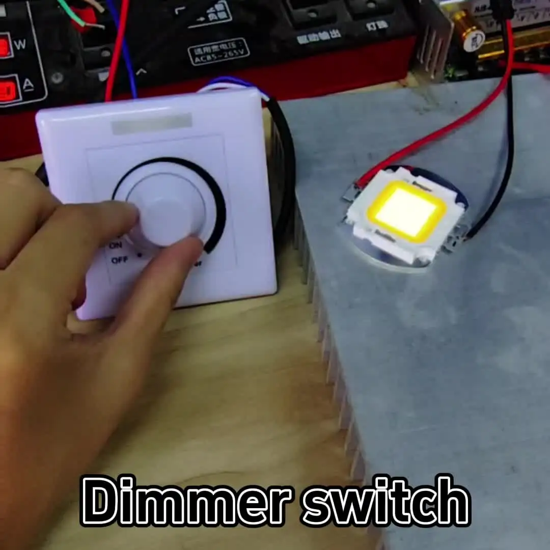 KYOTECH Dimmer Per LED 220V A Manopola, Variatore Di Luce Da Incasso 3-200W, Interruttore Dimmabile Silenzioso, Bianco