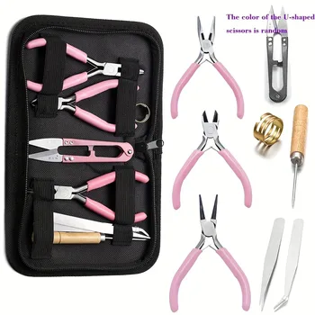ewelry Making Pinze Forbici Pinzette per taglierina Kit di strumenti per perline, 8 pezzi Gioielli Strumenti fai da te Strumenti Gioielli Strumenti e accessori per gioielli 1