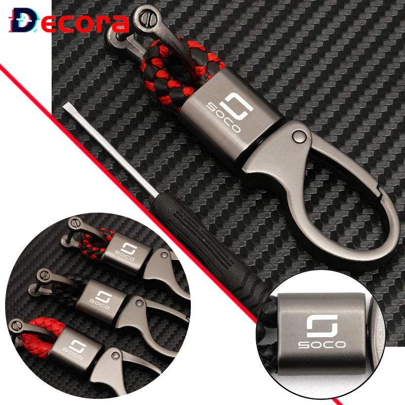 

For Super SOCO CUx TC 50 CPx CUmini TC Max Wanderer TCMax 2019- 2022 Custom LOGO Motorcycle Braided Rope Keyring Metal Keychian