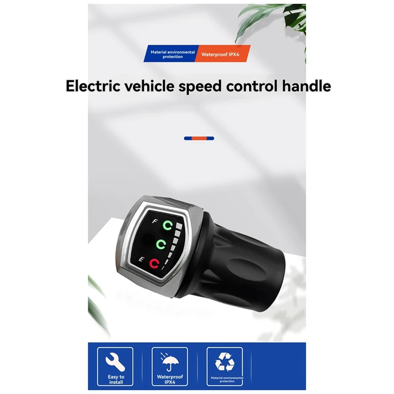 RTSHE-118DX Half Handlebar Accelerator SM Plug Left/Right Handle For E-Bike Half Twist Throttle Electric Scooter Bike