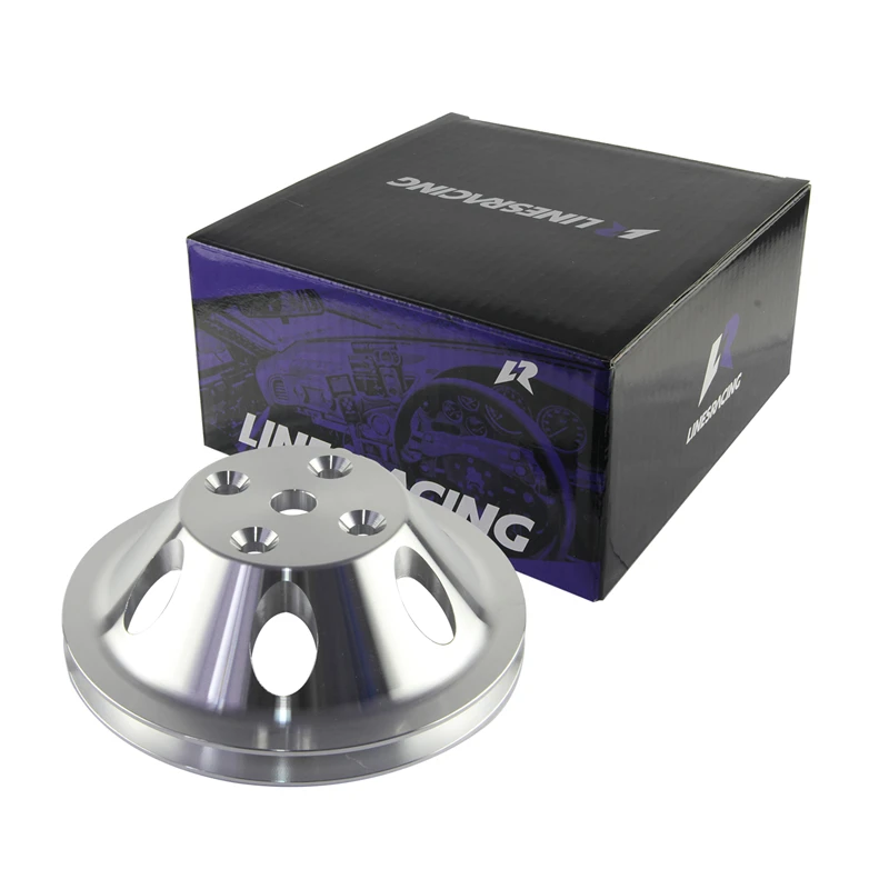 Fit for Small Block Chevy Aluminum Water Pump Pulley 1 Groove LWP Long Water Pump Fit For Small Block Chevy 327 305 350