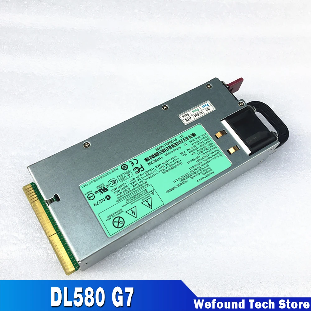 전원 공급 장치 DL580 G7 490594-001 438203-001 498152-001 1200w 전원 공급 장치 완전 테스트 완료 HSTNS-PL11