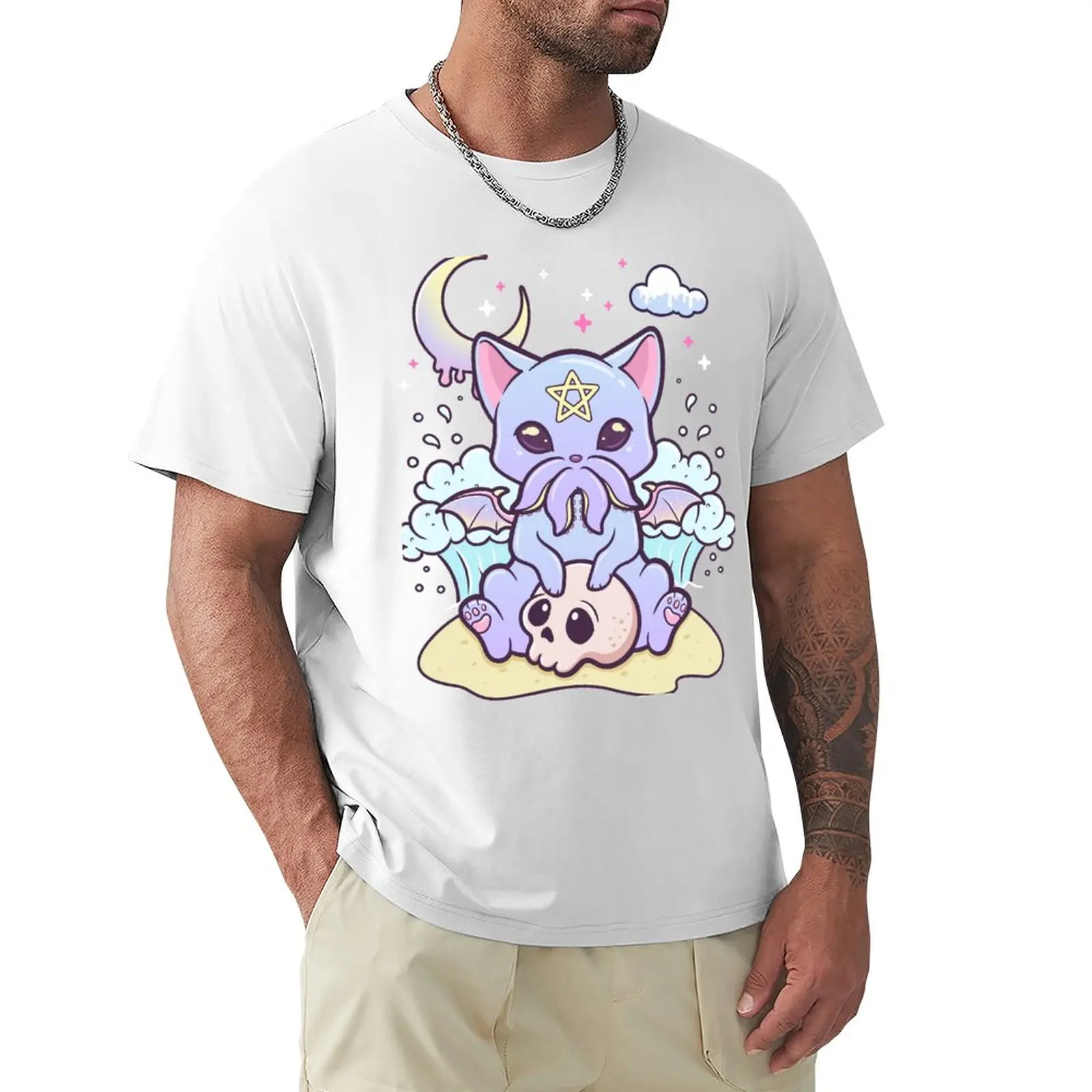 

Kawaii Pastel Goth Cute Creepy Occult Cthulhu T-Shirt cute clothes customs mens clothes