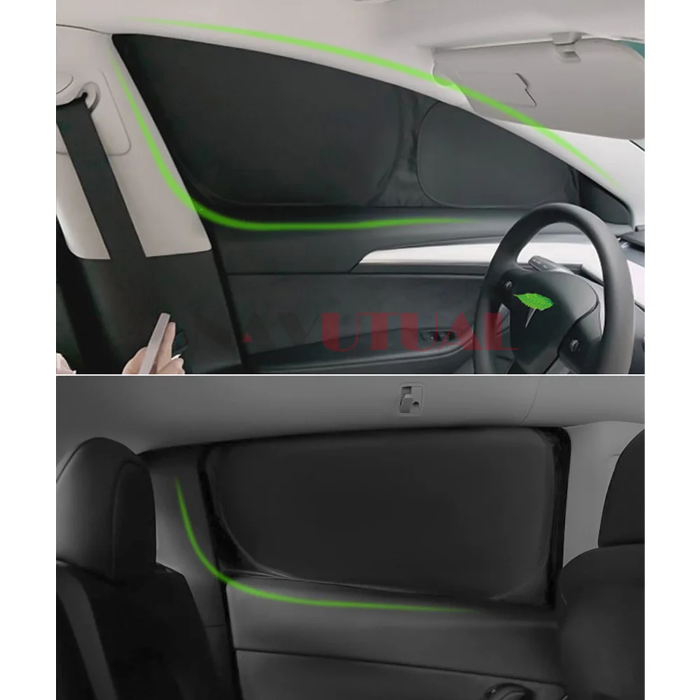 Cheap Privacy Sun Shade for Tesla Model 3 Y Custom-Fit Car Side Window  Sunshade Blind Shading for Camping Hiking Rest