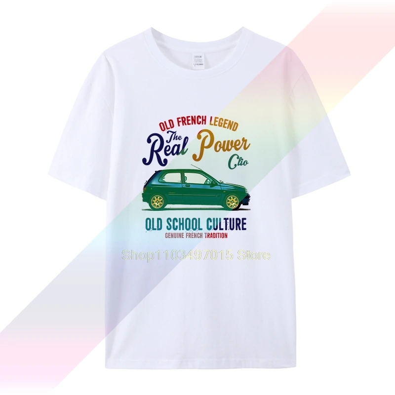 Vintage French Car Williams Clio - New Cotton T-Shirt Style Clothes Camiseta T Shirt Cat Windbreaker Pug Tshirt
