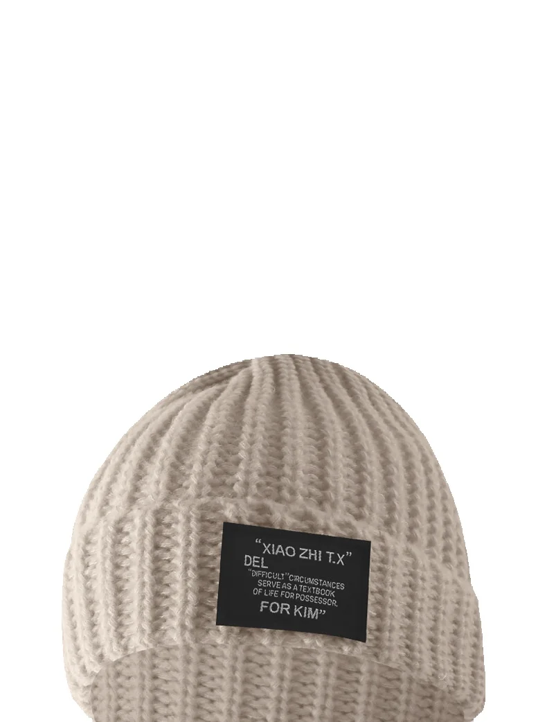 Studentin strickt Herbst und Winter Aussehen dicken warmen Wollhaarreifen Fried Dough Twists kalten Hut_voghion.com