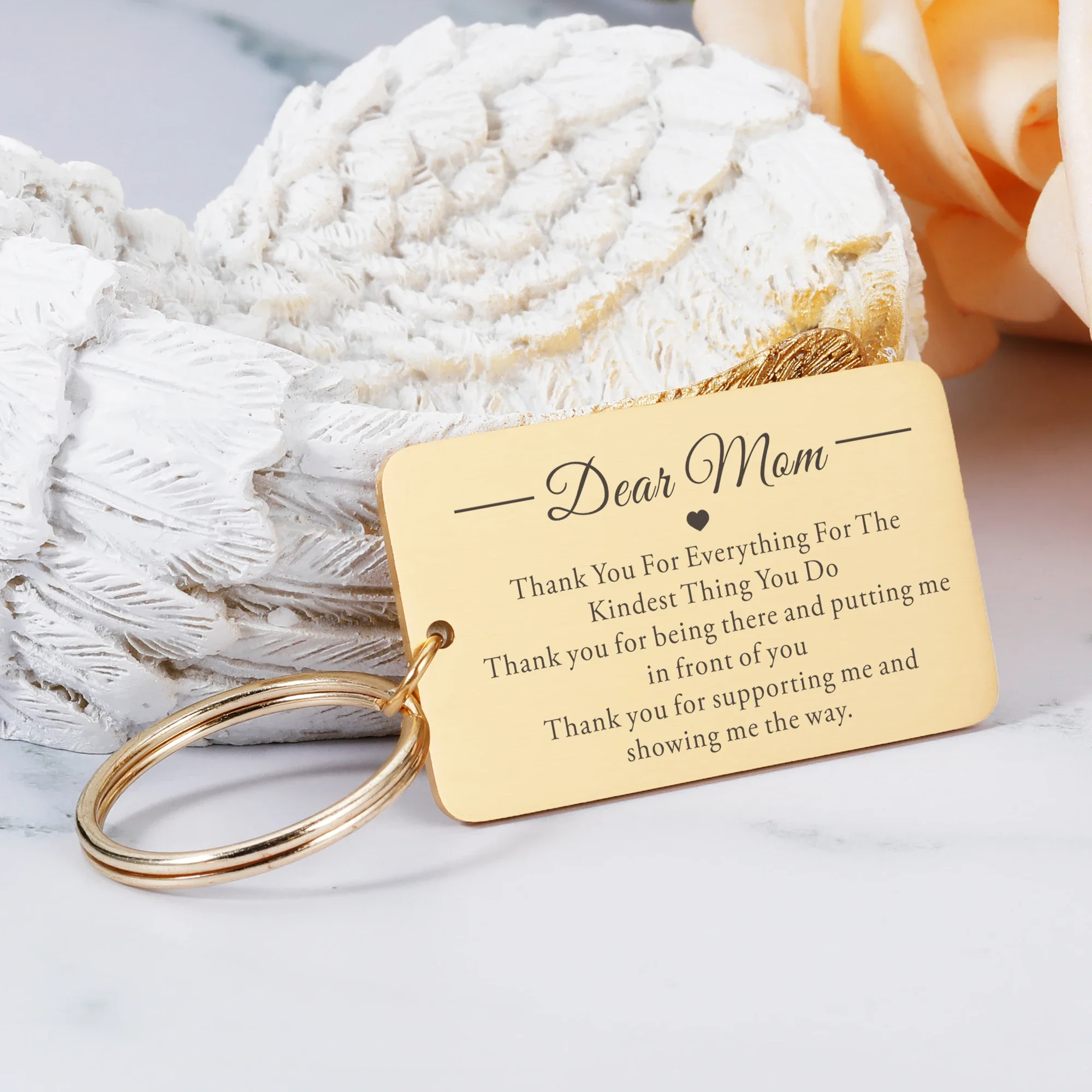 

Mother's Day Exquisite Souvenir Keychain with Text Jewelry Key Chain for Mother Women from Son Daughter Birthday Christmas Gifts