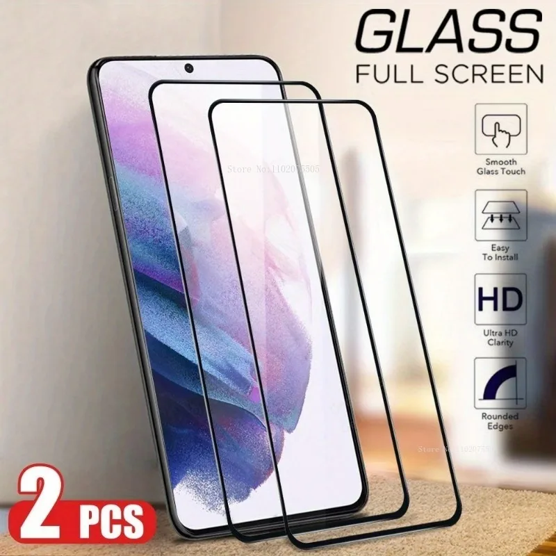 2Pcs Full Cover Clear Protection Glass For Samsung Galaxy S22 23 Ultra Plus Tempered Glass For Samsung S20 S21 S22 Plus Glass