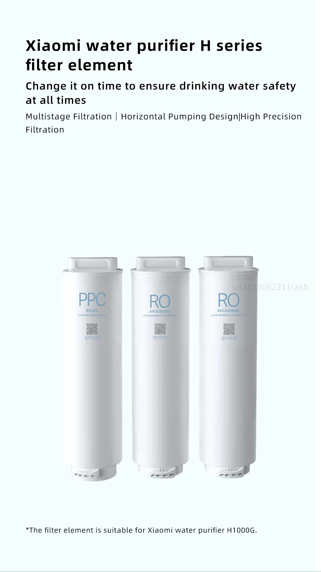 Filtro Composto, PPC4, 200G, Elemento RO1, 800G, RO2, Filtração de Nível 8