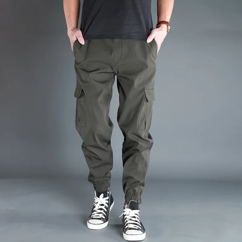 Men Pants Black Joggers Multi Pocket Loose Sport Trousers Spring Autumn Male Casual Sweatpants Cargo Pants Plus Size M-6XL harem pants Harem Pants