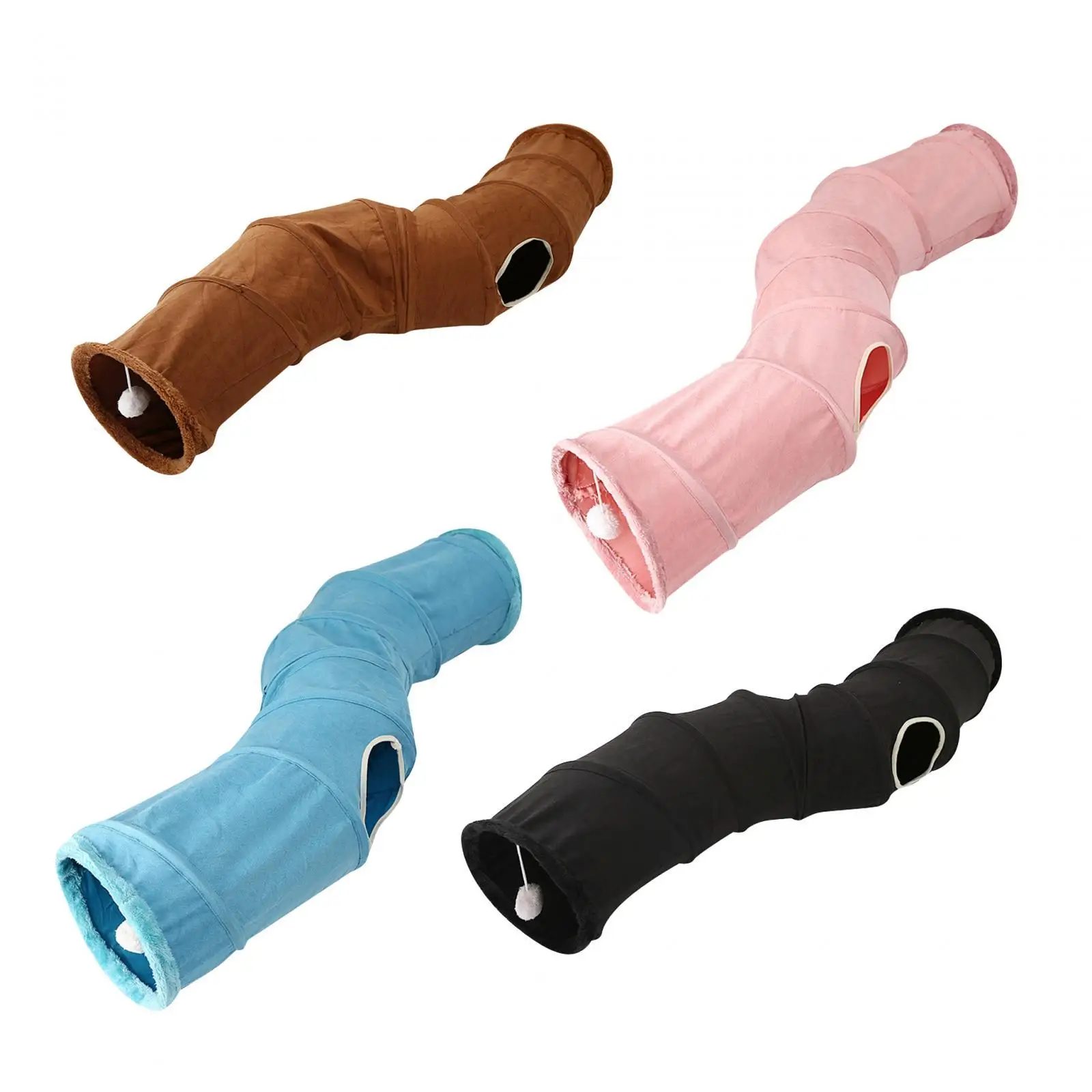 

Складная фотоинтерактивная игрушка S-образный дом для кошек с 4 отверстиями для щенков котят маленьких животных домашние кошки