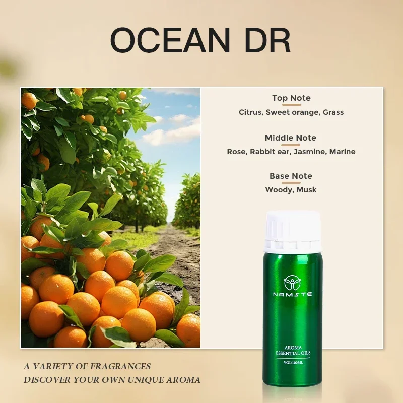 thumbnail image 1 of Colección de aceites perfumados Namste de 100 ml, aceites esenciales para difusores, ambientadores, fragancias para el hogar, aceites para difusores comerciales, 1 of 5
