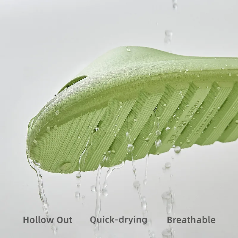 Eva Perforated Shower Slippers Non-slip Summer Slides For Unisex_voghion.com