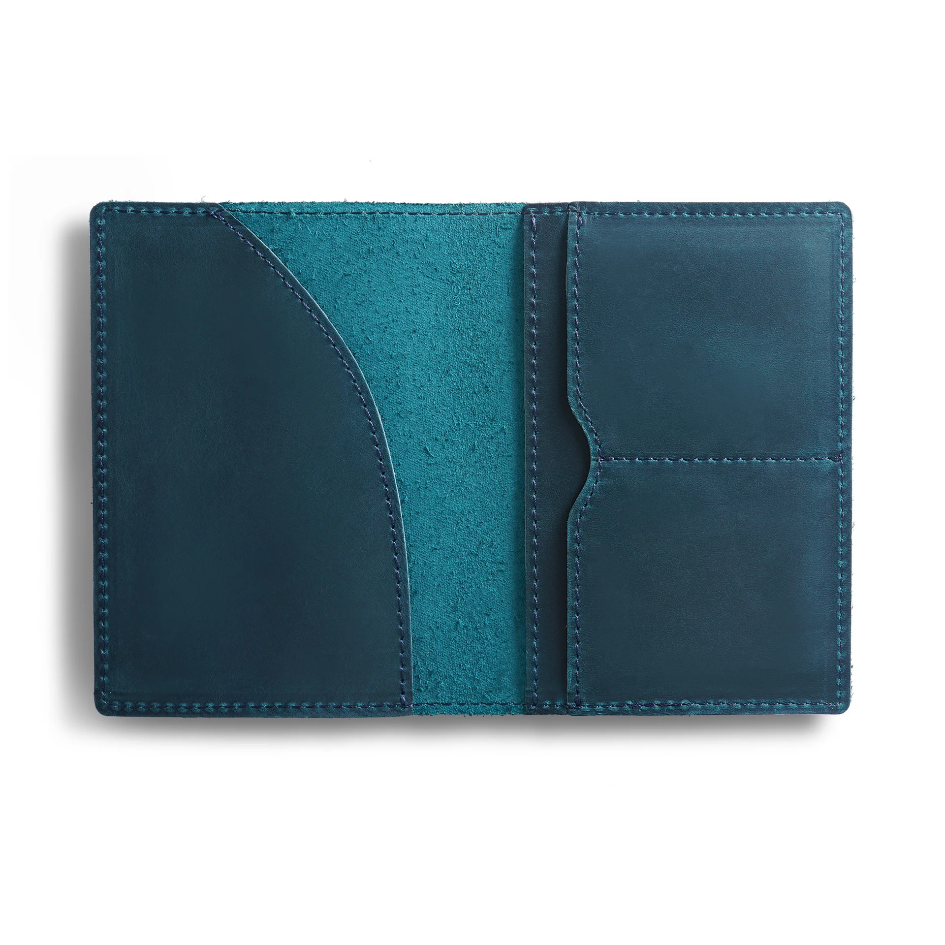 Customizable Cowhide Leather Passport Holder with Air Ticket Slot