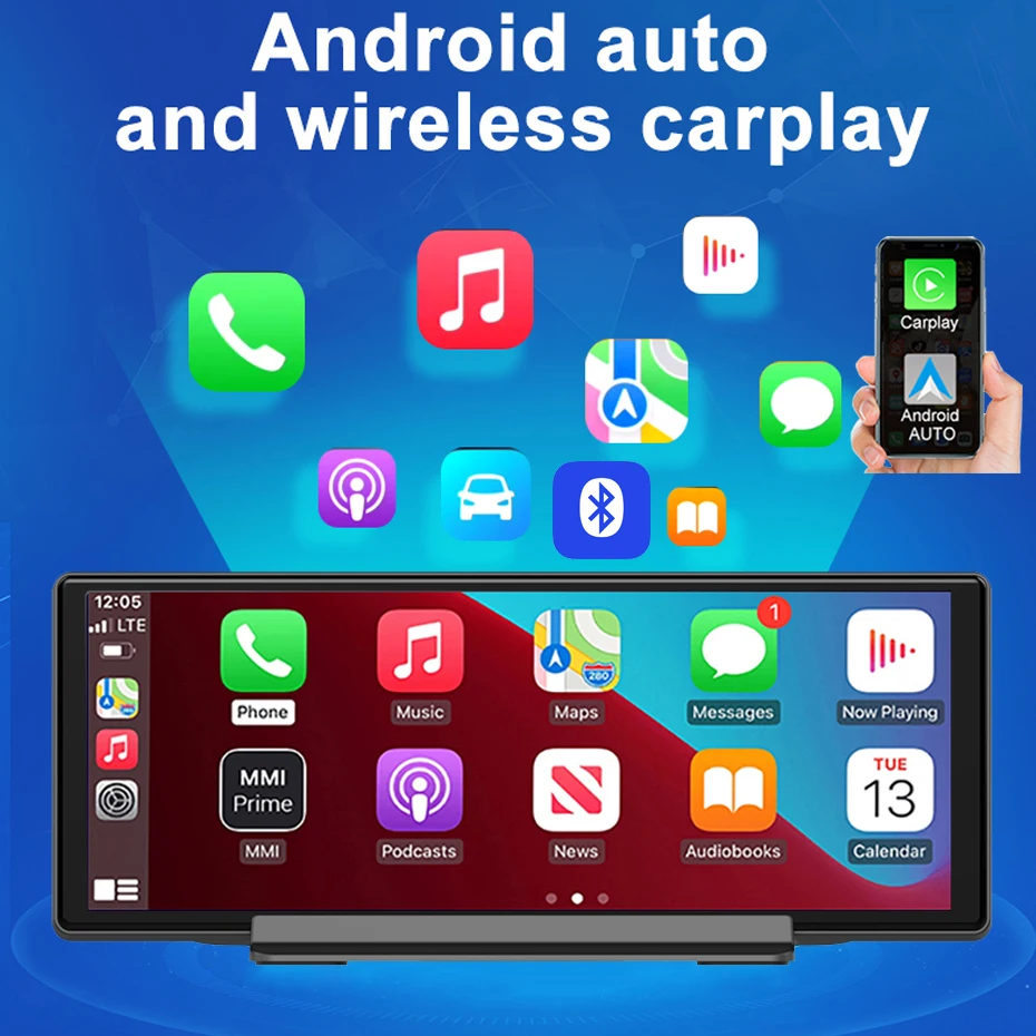  1080P ī޶, GPS ׺̼, ̺  , ī÷  ȵ̵ ڵ  , ȵ̵ 10.0, 10 ġ, 4G LTE