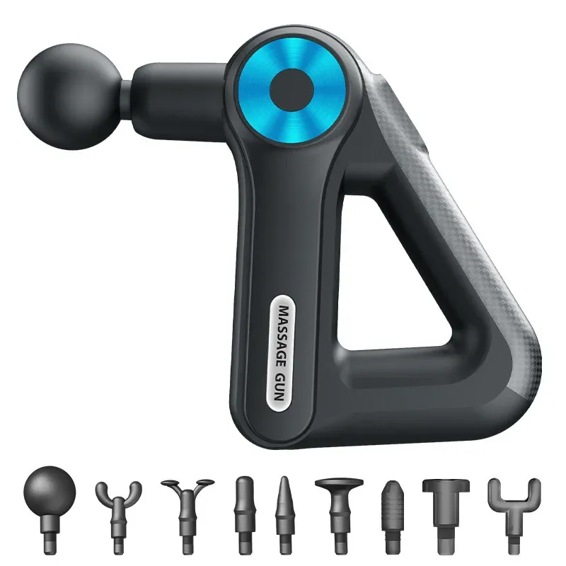 Electric Muscle Massager Fascia Gun 9 Speed Gear with 9 Massage Heads Deep Tissue Percussion Muscle Relaxation Tool