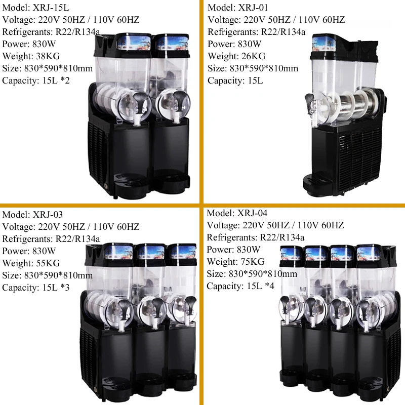 Commercial Mini Slush Making Machine Frozen Juice Cold Drinking Ice Cream Snow Melting Machine 2